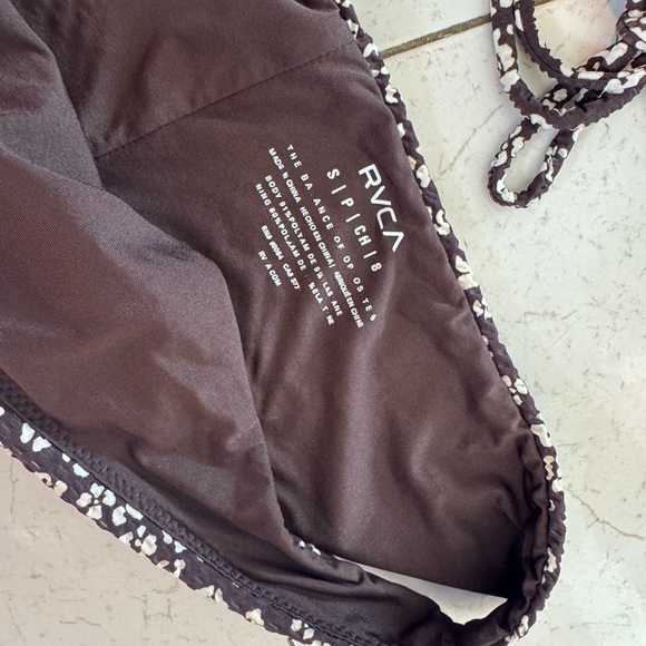 RVCA Floral Black Bandeau Bikini Set - Picture 8 of 8